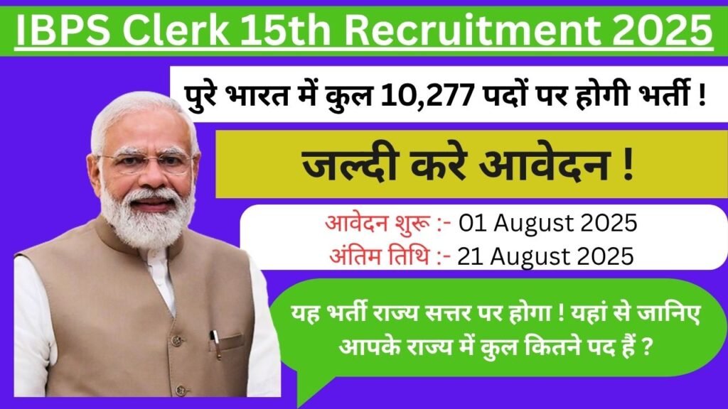 IBPS Clerk Recruitment 2025